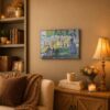 C2426C-3-11x14-1 A Sunday on La Grande Jatte canvas wall art displayed in a living room