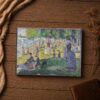 C2426C-4-11x14-1 A Sunday on La Grande Jatte canvas print - Seurat pointillism dot detail