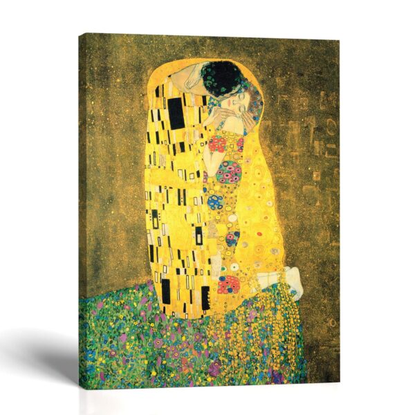 The Kiss canvas print - Gustav Klimt Art Nouveau wall art by Crossroads Home Decor