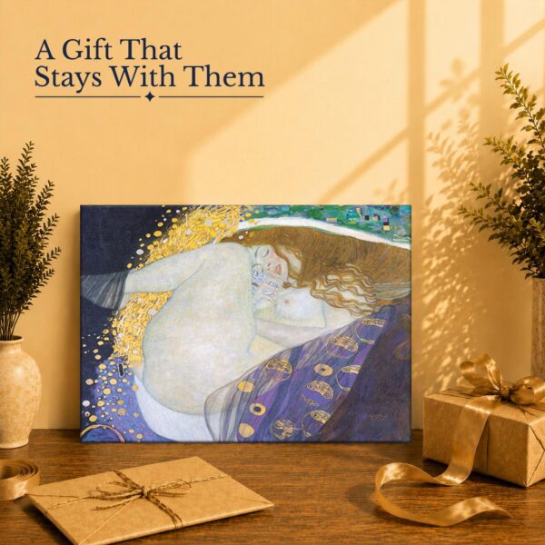 Danae by Gustav Klimt canvas print - gift for Klimt and Art Nouveau collectors