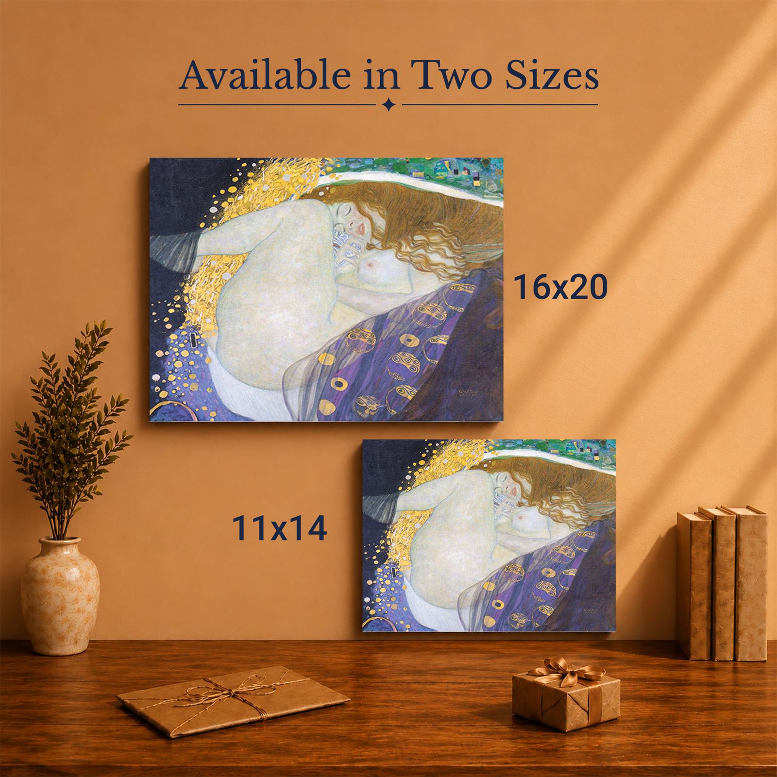 Danae by Gustav Klimt canvas print - Made in USA family-owned wall art