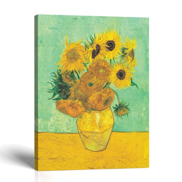 Twelve Sunflowers canvas wall art - Vincent van Gogh sunflower print by Crossroads Home Decor