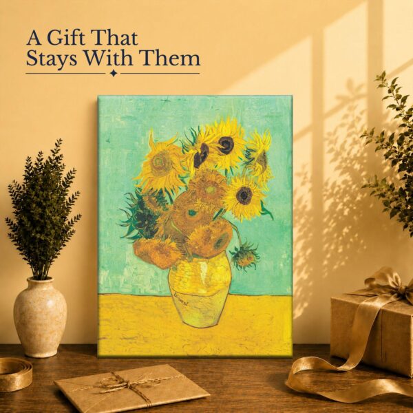 Twelve Sunflowers gift - canvas print for Van Gogh and flower lovers