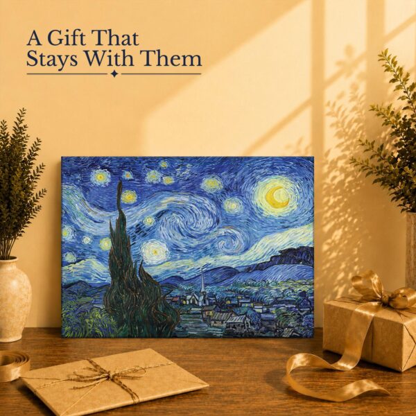 Starry Night Van Gogh canvas print - gift for Post-Impressionist art lovers