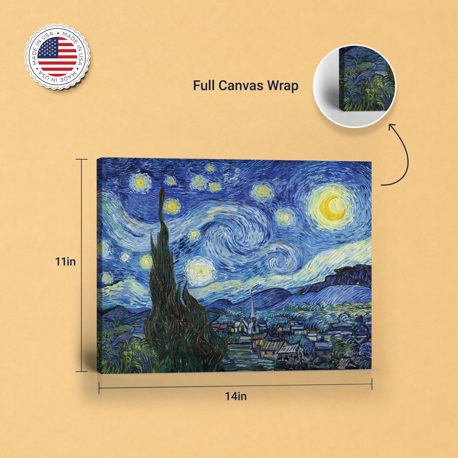 Starry Night Van Gogh - gallery-wrapped and floating frame canvas styles