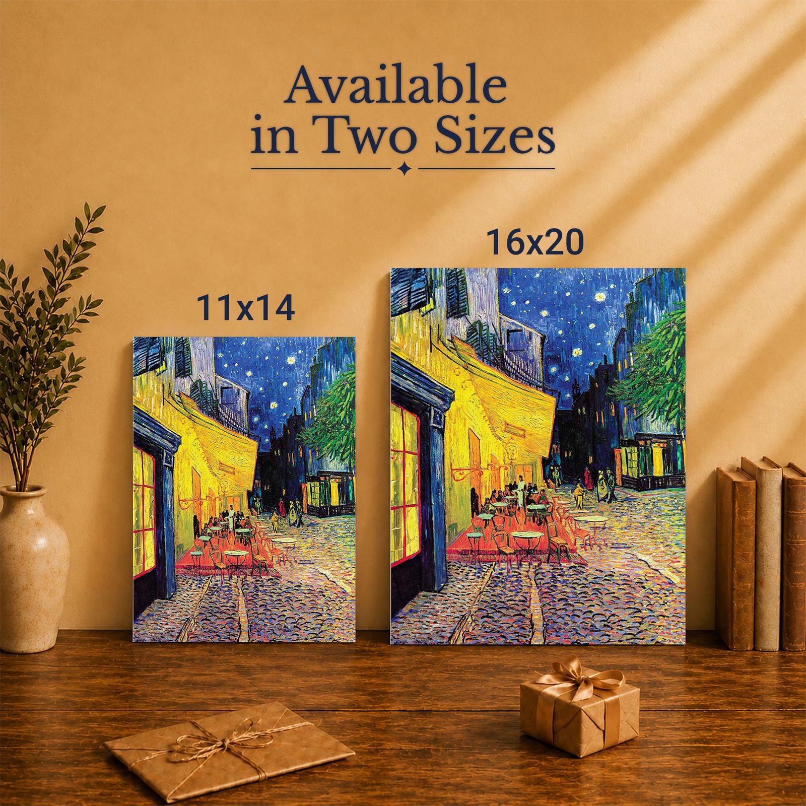 Cafe Terrace at Night canvas print - Made in USA family-owned wall art