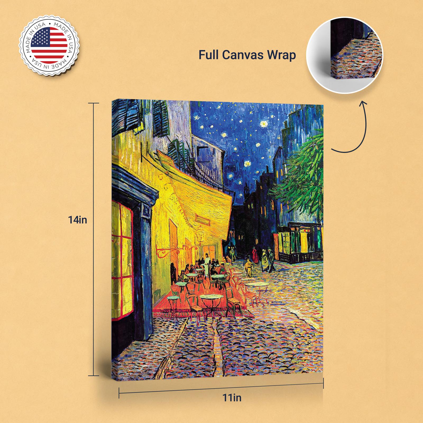 Cafe Terrace at Night - gallery-wrapped and floating frame canvas styles