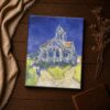 Church decor canvas print - brushwork close-up of Van Gogh's gothic tower