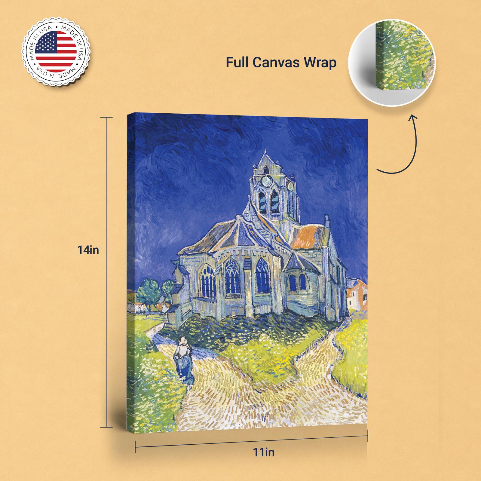 Church at Auvers canvas print - gallery wrapped and floating frame styles