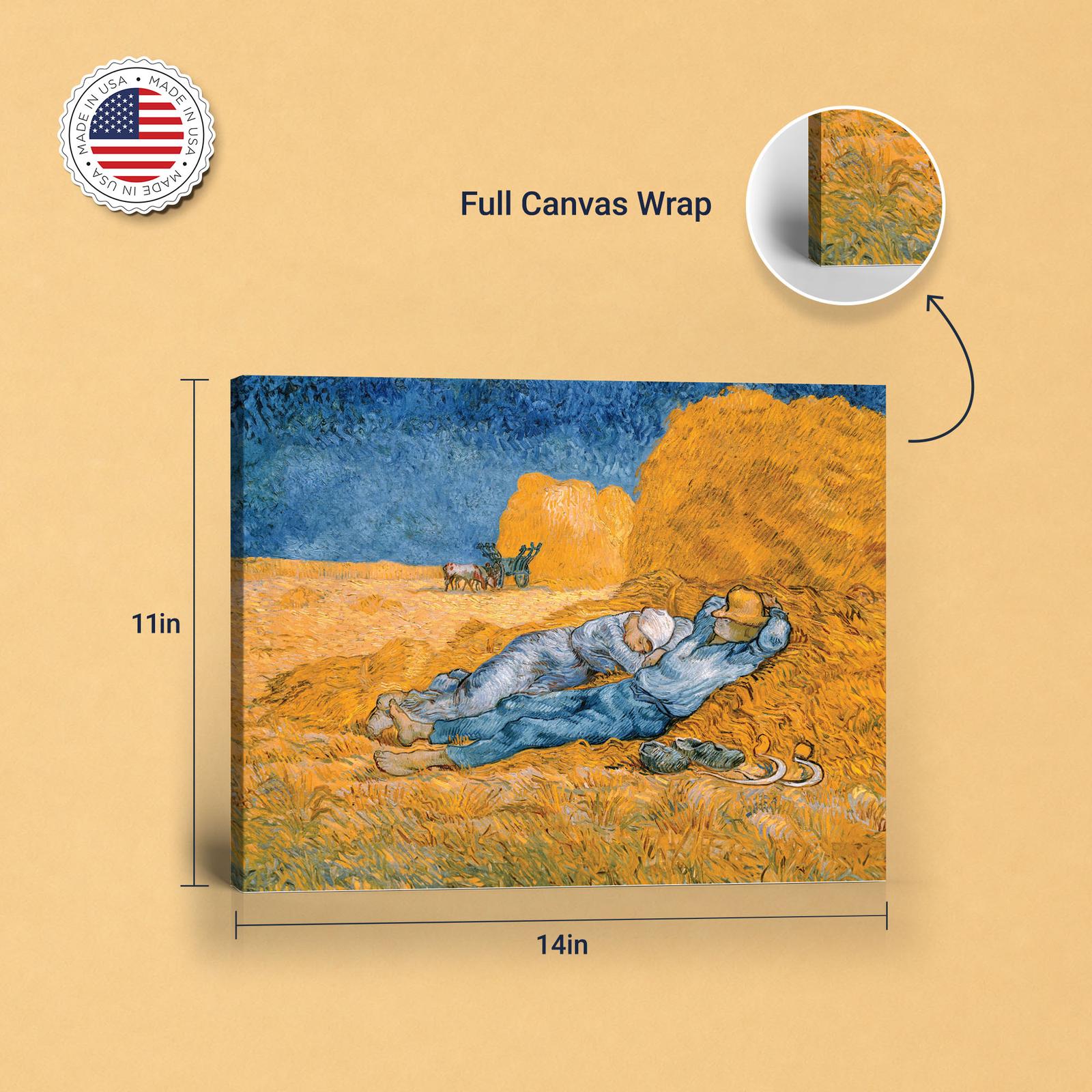 Noon Rest from Work canvas - gallery wrapped and floating frame styles