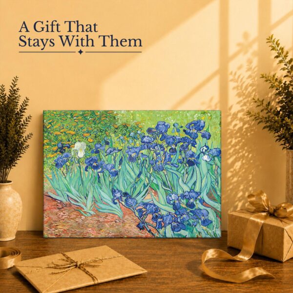 Irises gift - canvas print for Van Gogh and garden lovers