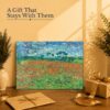 C2446C-2-11x14-1 Poppy Field by Van Gogh gift - canvas print for Van Gogh and landscape art lovers