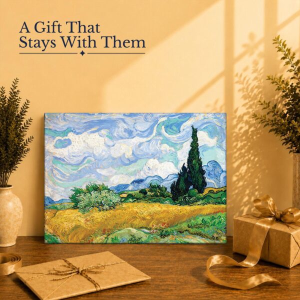 Wheat Field with Cypresses gift - Van Gogh canvas print for an art lover