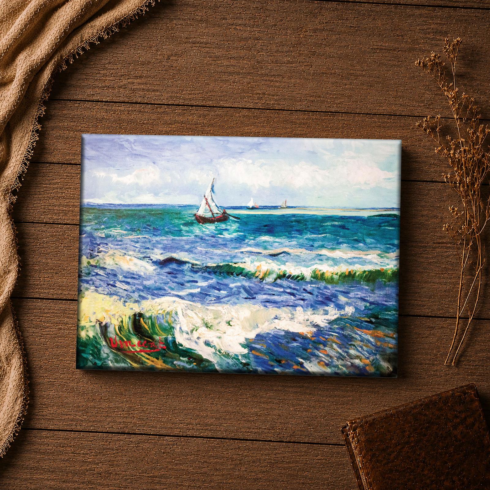 Seascape at Saintes-Maries canvas print - Van Gogh coastal fine art wall decor