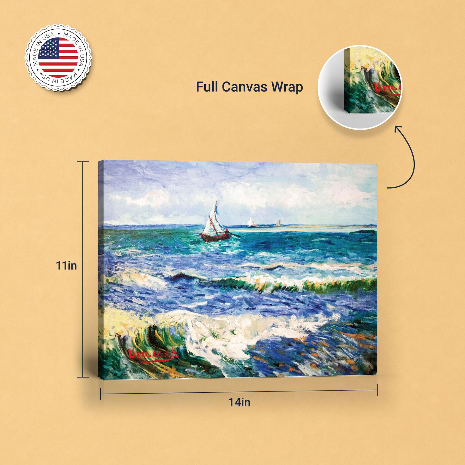 Seascape at Saintes-Maries canvas print - gallery wrapped and floating frame styles