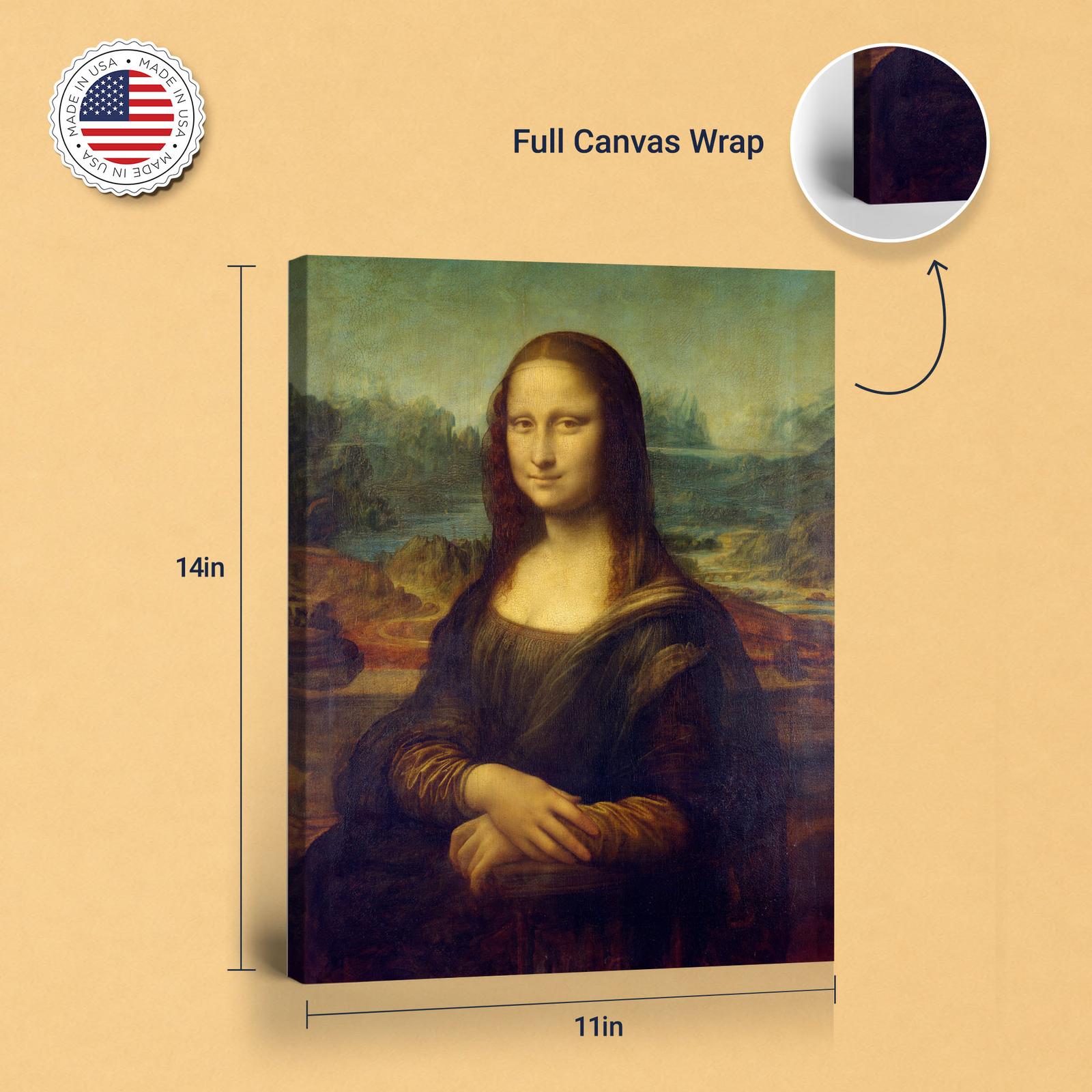 Mona Lisa canvas print - gallery wrapped and floating frame styles