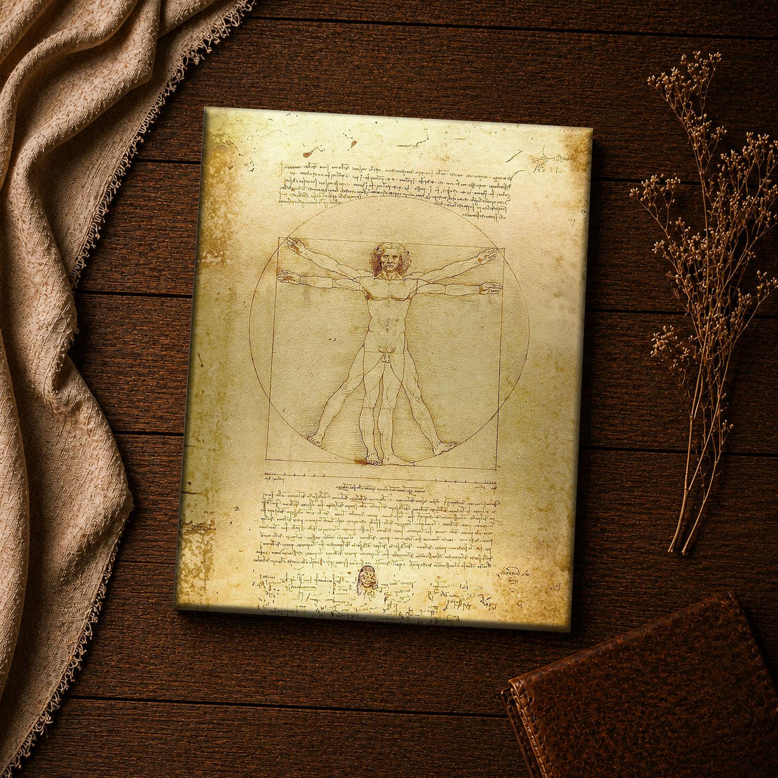 Vitruvian Man canvas print - da Vinci anatomy inspirational wall art