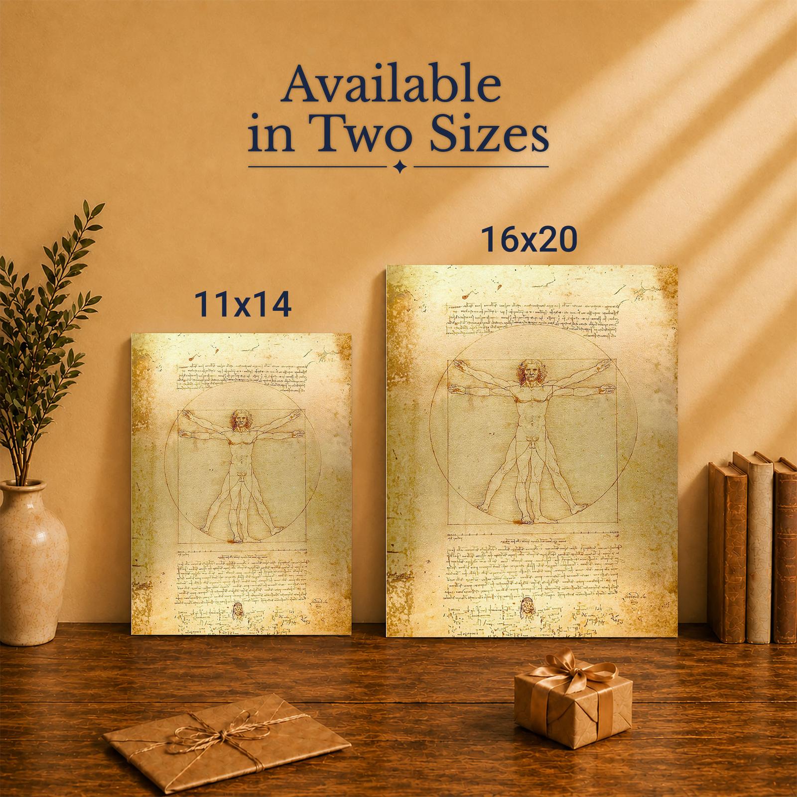 Vitruvian Man canvas print - Made in USA family-owned Renaissance wall art