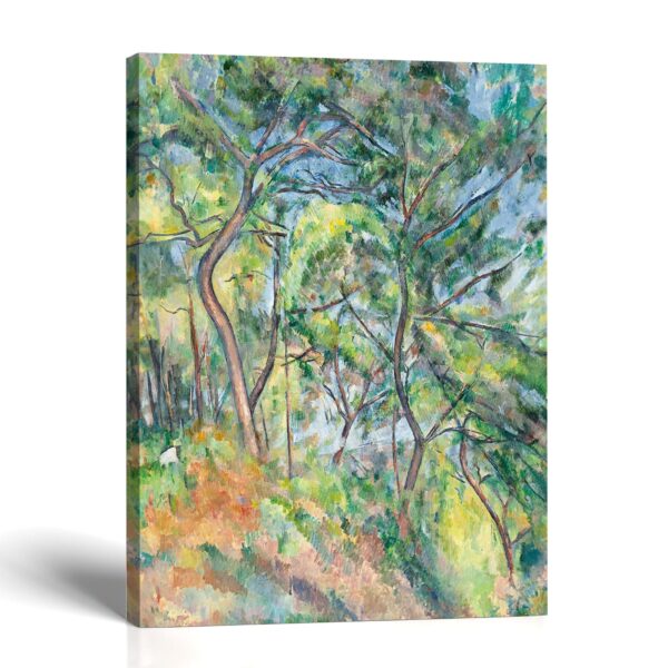 Sous-Bois Under the Trees canvas print - Paul Cezanne forest wall art by Crossroads Home Decor