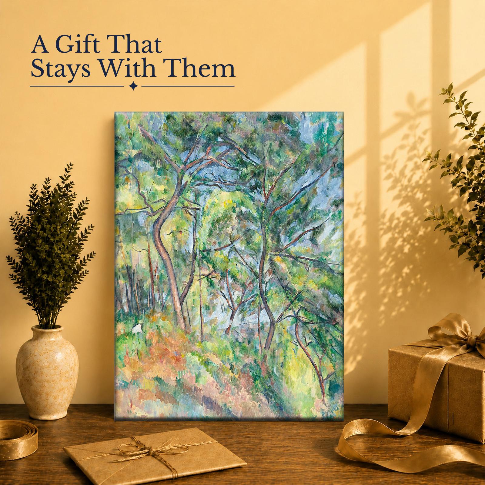 Sous-Bois Under the Trees canvas print gift for Cezanne and Impressionist art lovers