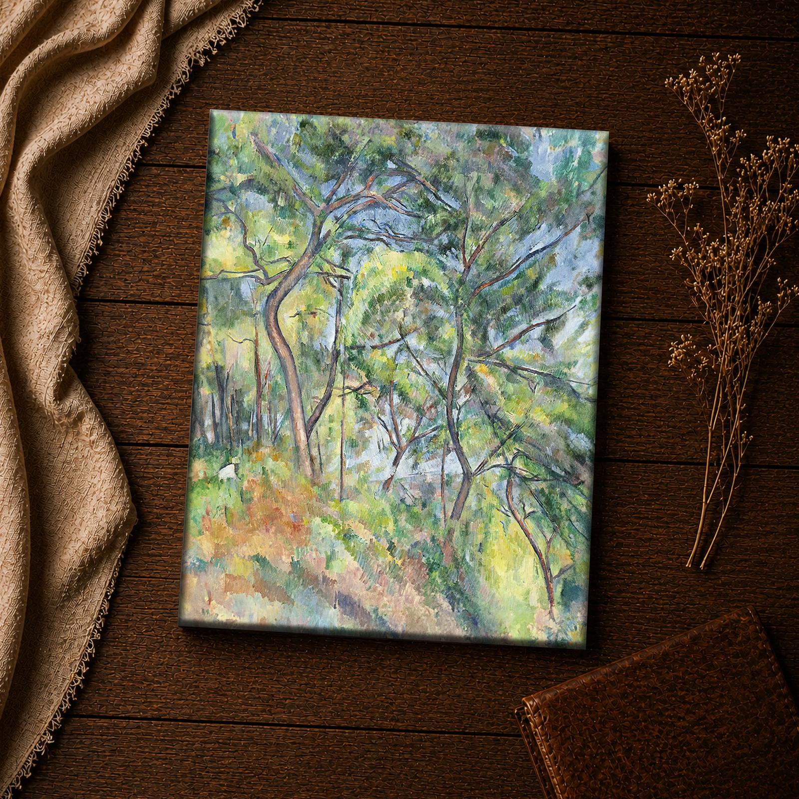 Sous-Bois Under the Trees canvas print - Cezanne forest inspirational wall art