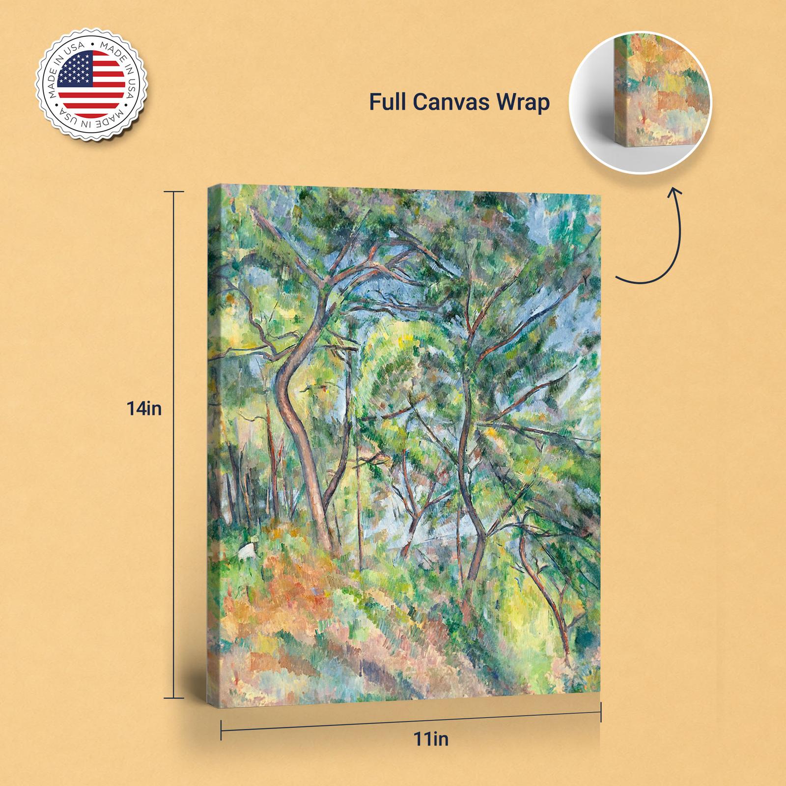 Sous-Bois Under the Trees canvas print - gallery wrapped and floating frame styles
