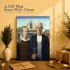 American Gothic gift - canvas print for art lovers and collectors
