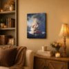 Storm on the Sea of Galilee canvas wall art displayed in a study