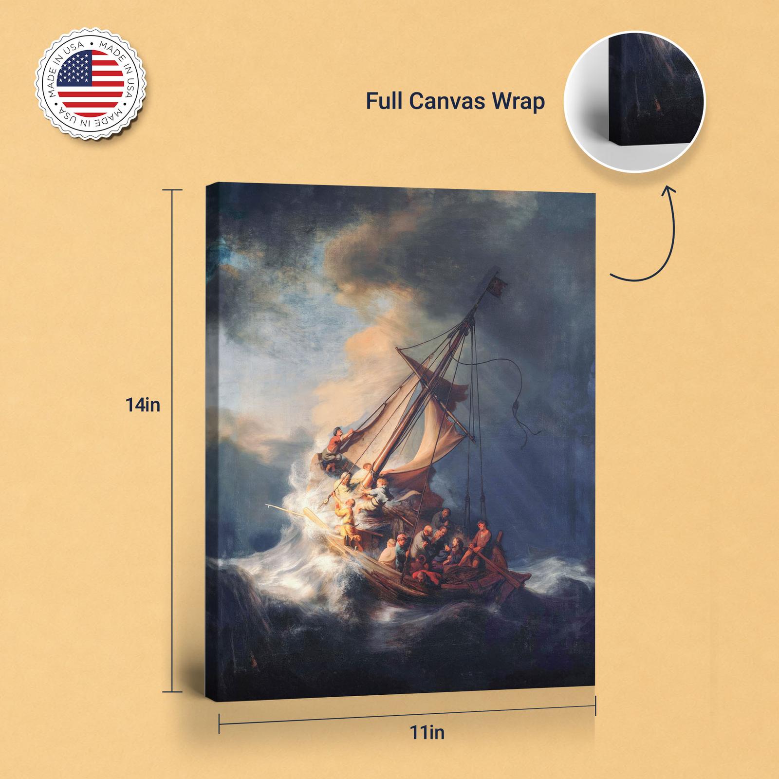 Storm on the Sea of Galilee canvas print - gallery wrapped and floating frame styles