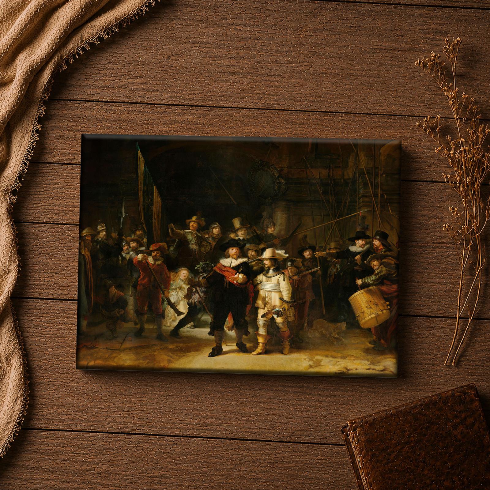 Rembrandt Night Watch canvas print - historical inspirational wall art