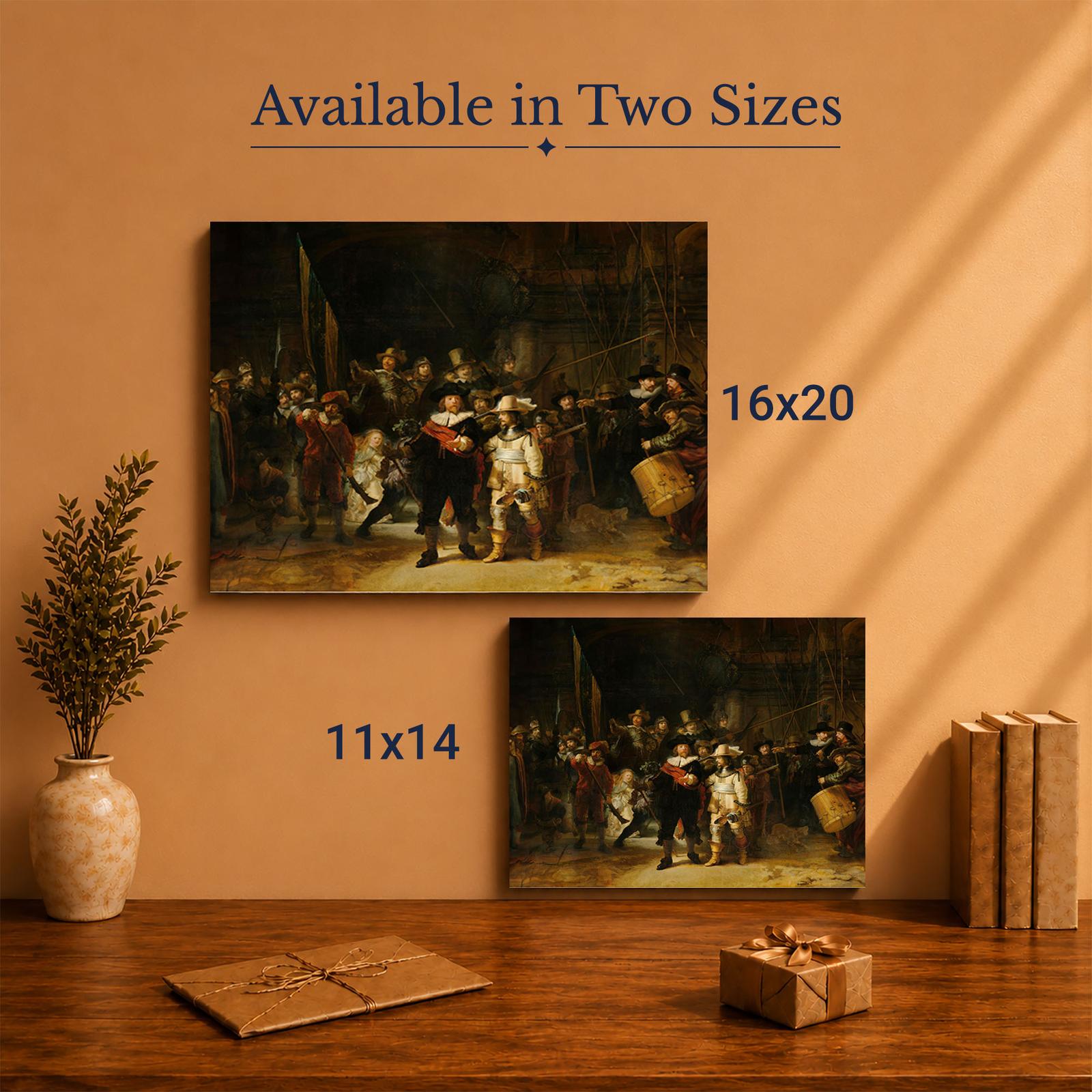 Rembrandt Night Watch canvas print - Made in USA family-owned historical wall art