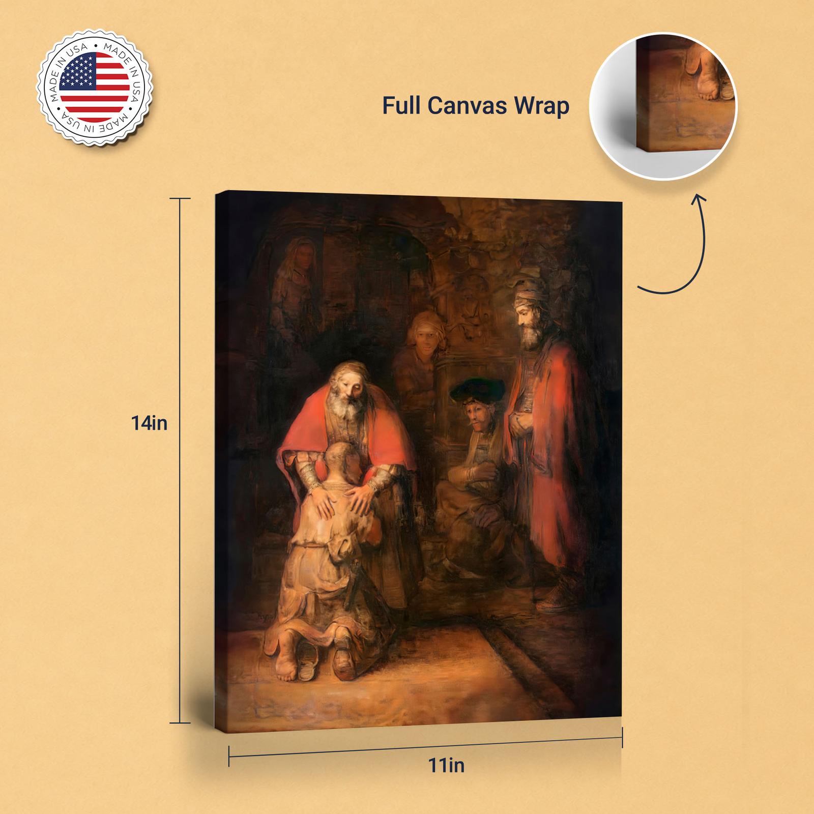 Return of the Prodigal Son canvas print - gallery wrapped and floating frame styles