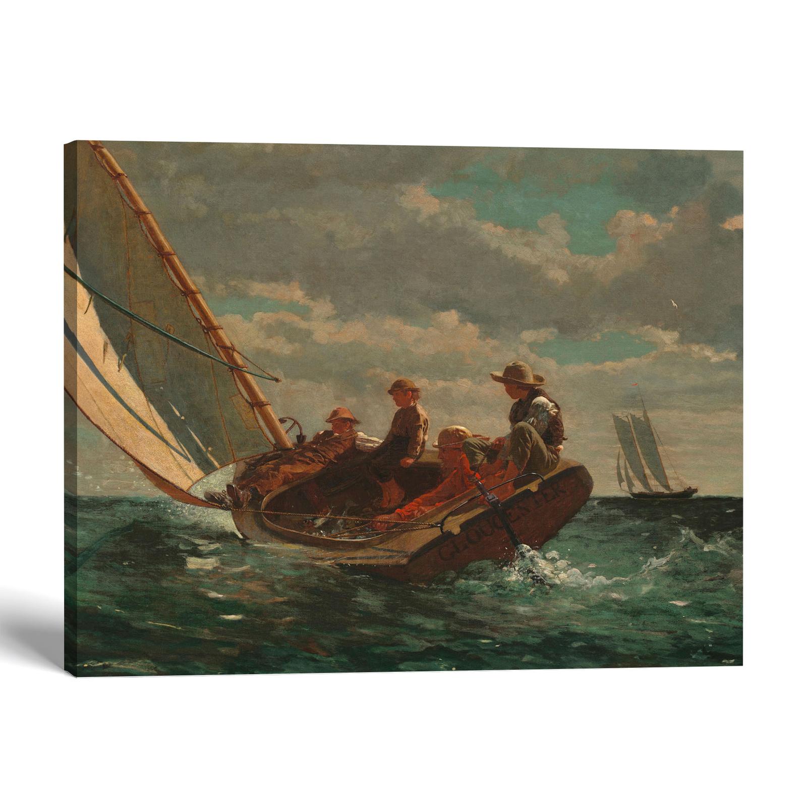 Breezing Up (A Fair Wind) canvas print - Winslow Homer by Crossroads Home Decor