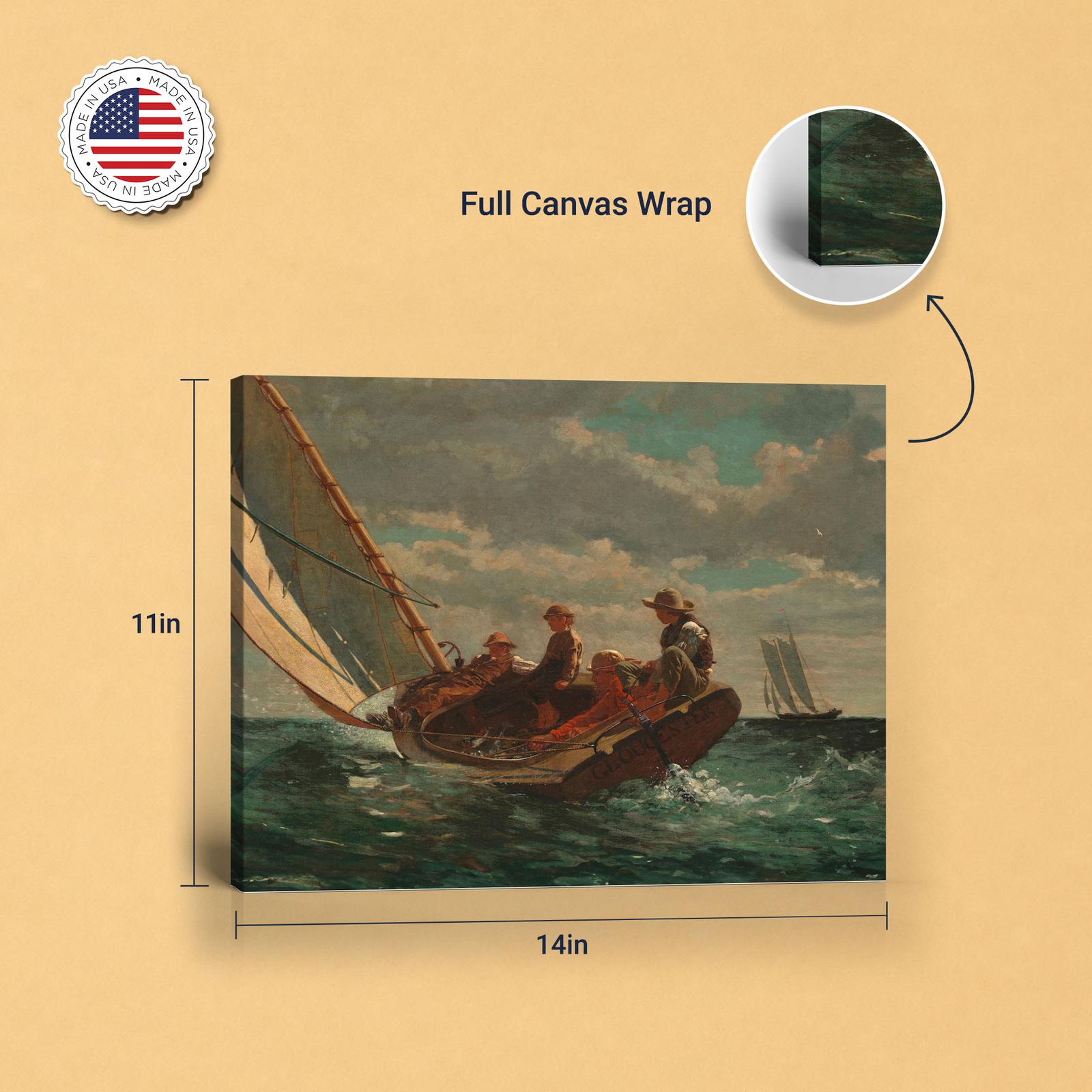 Breezing Up (A Fair Wind) canvas print - gallery wrapped and floating frame styles