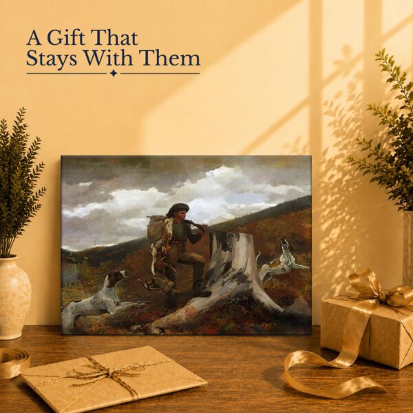 Huntsman and Dogs canvas print gift for hunters and dog lovers