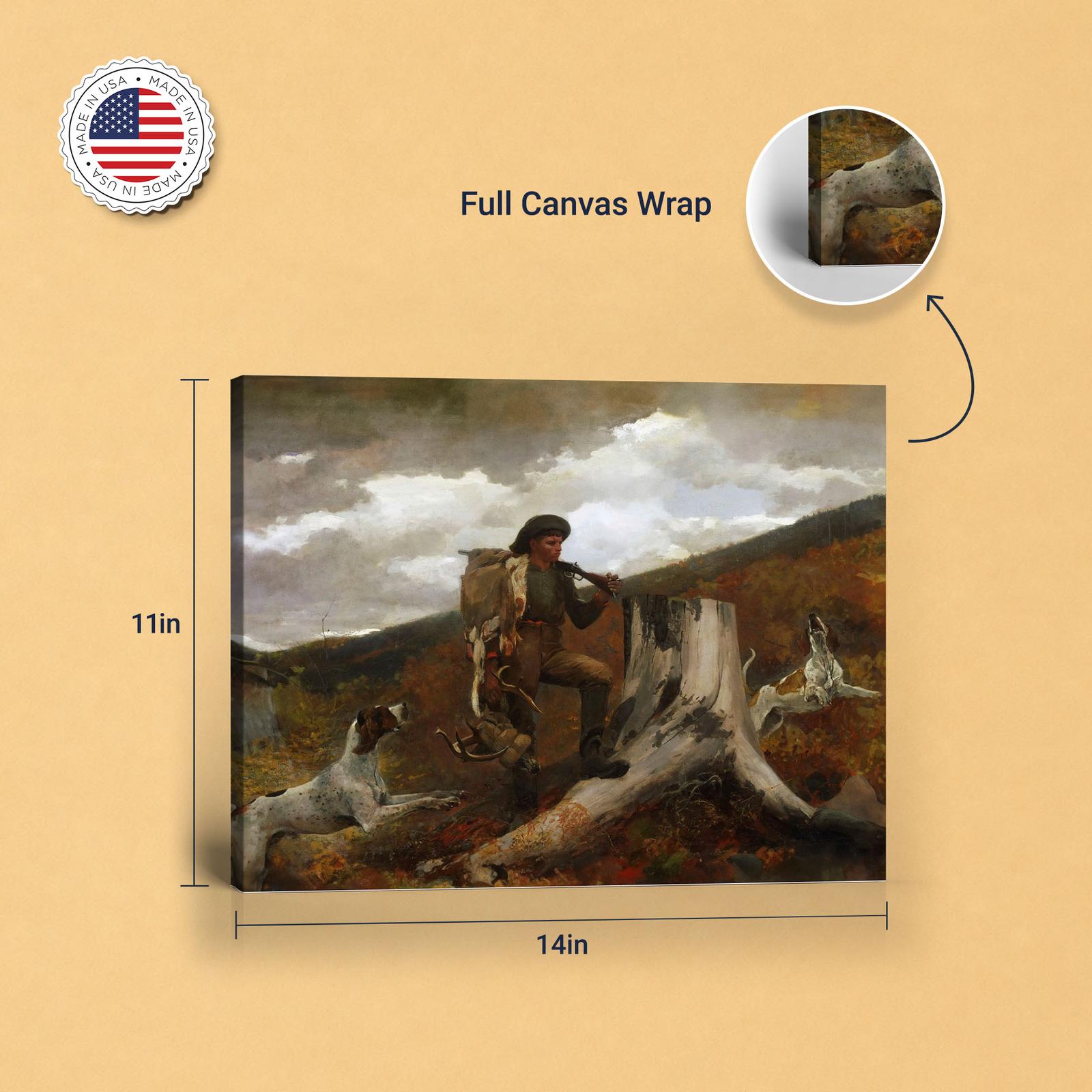 C2472C-8-11x14-1 Huntsman and Dogs canvas print - gallery wrapped and floating frame styles