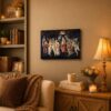 La Primavera Botticelli canvas wall art displayed in a living room