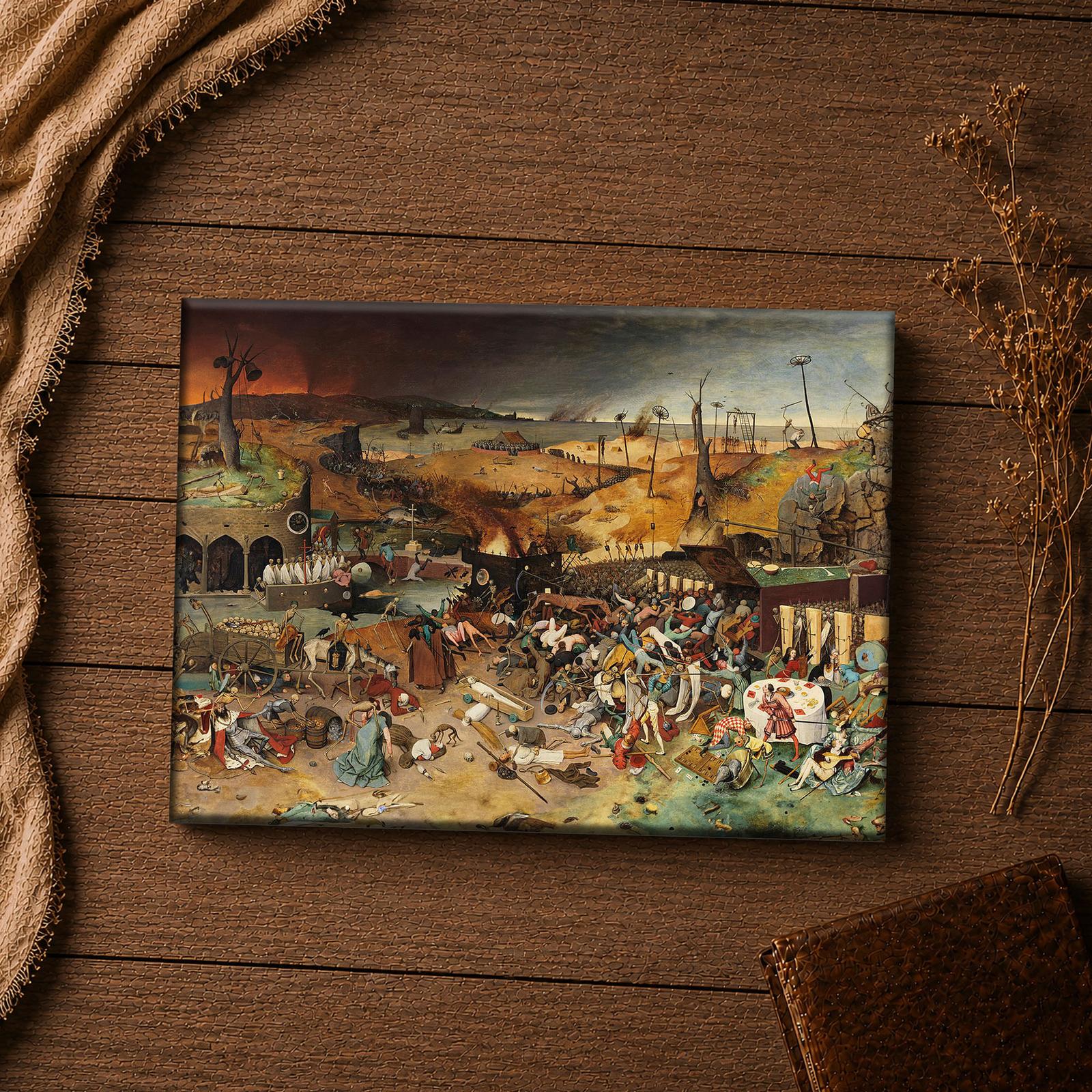 The Triumph of Death canvas print close-up - Bruegel skeleton detail