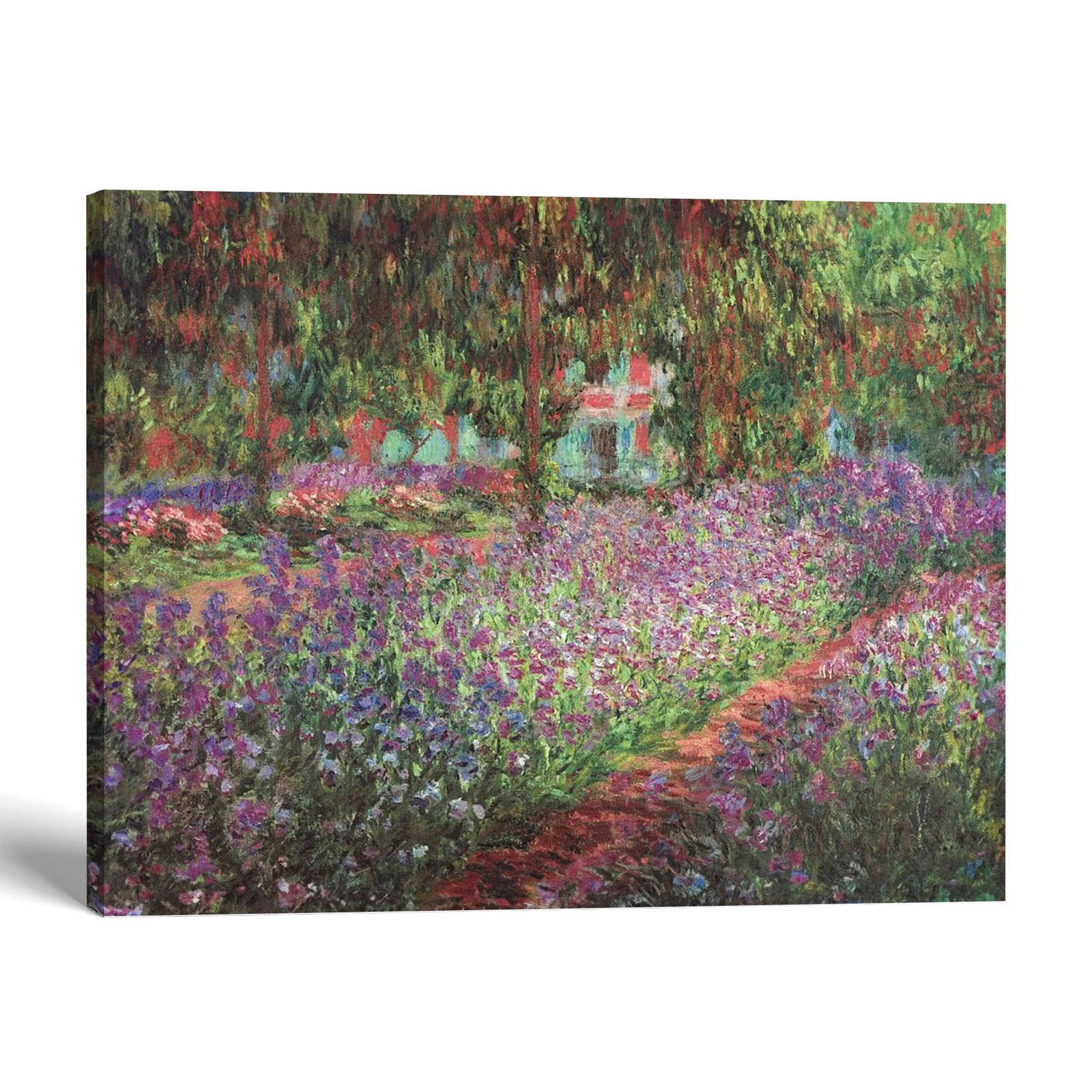 Irises in Monet's Garden canvas print - Giverny wall art by Crossroads Home Decor