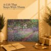 Irises in Monet's Garden canvas print gift for Monet and garden lovers