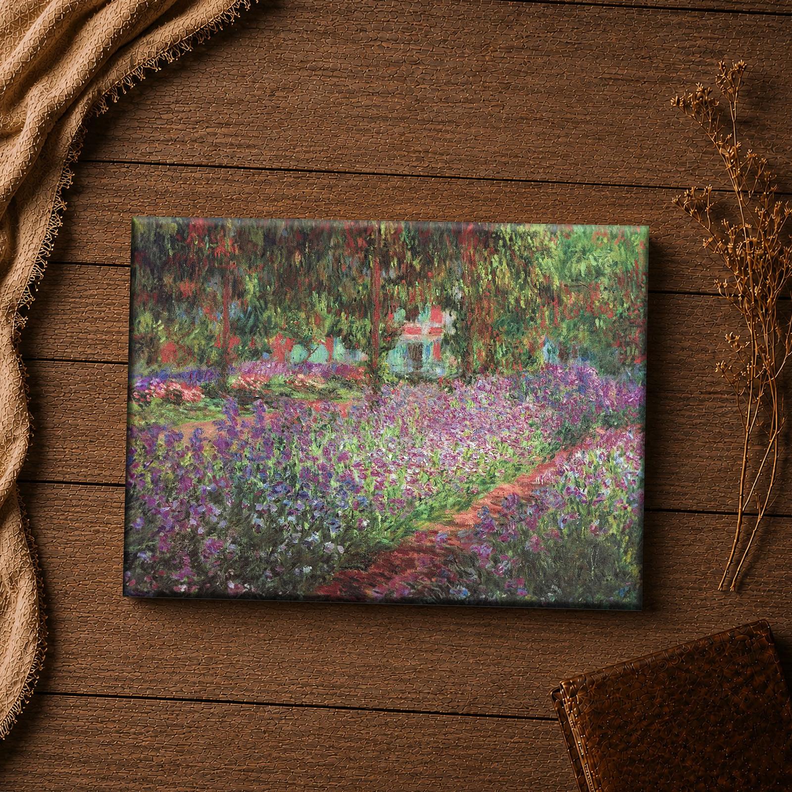 Irises in Monet's Garden canvas print - Giverny floral inspirational wall art