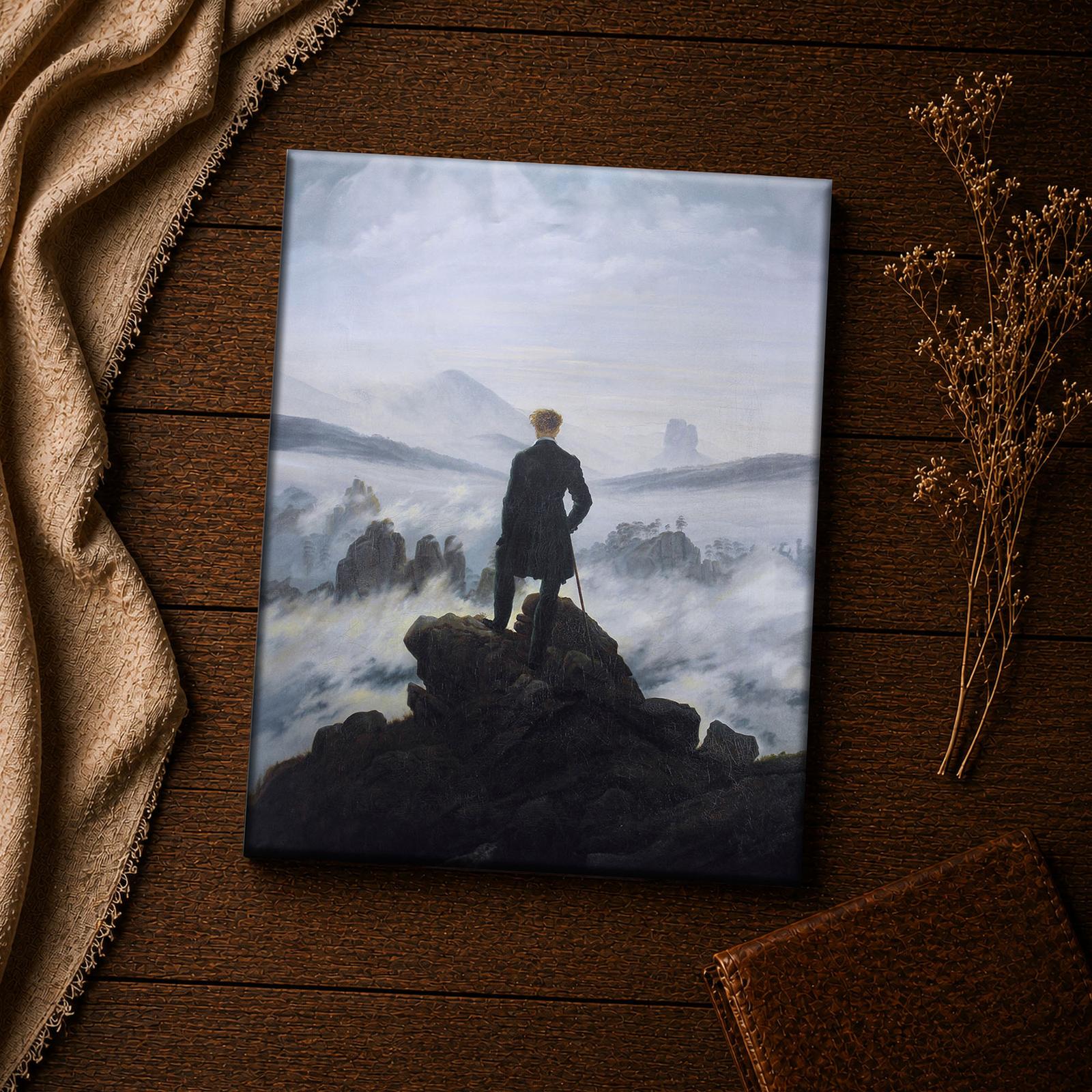Wanderer Above the Sea of Fog canvas print - Friedrich landscape detail