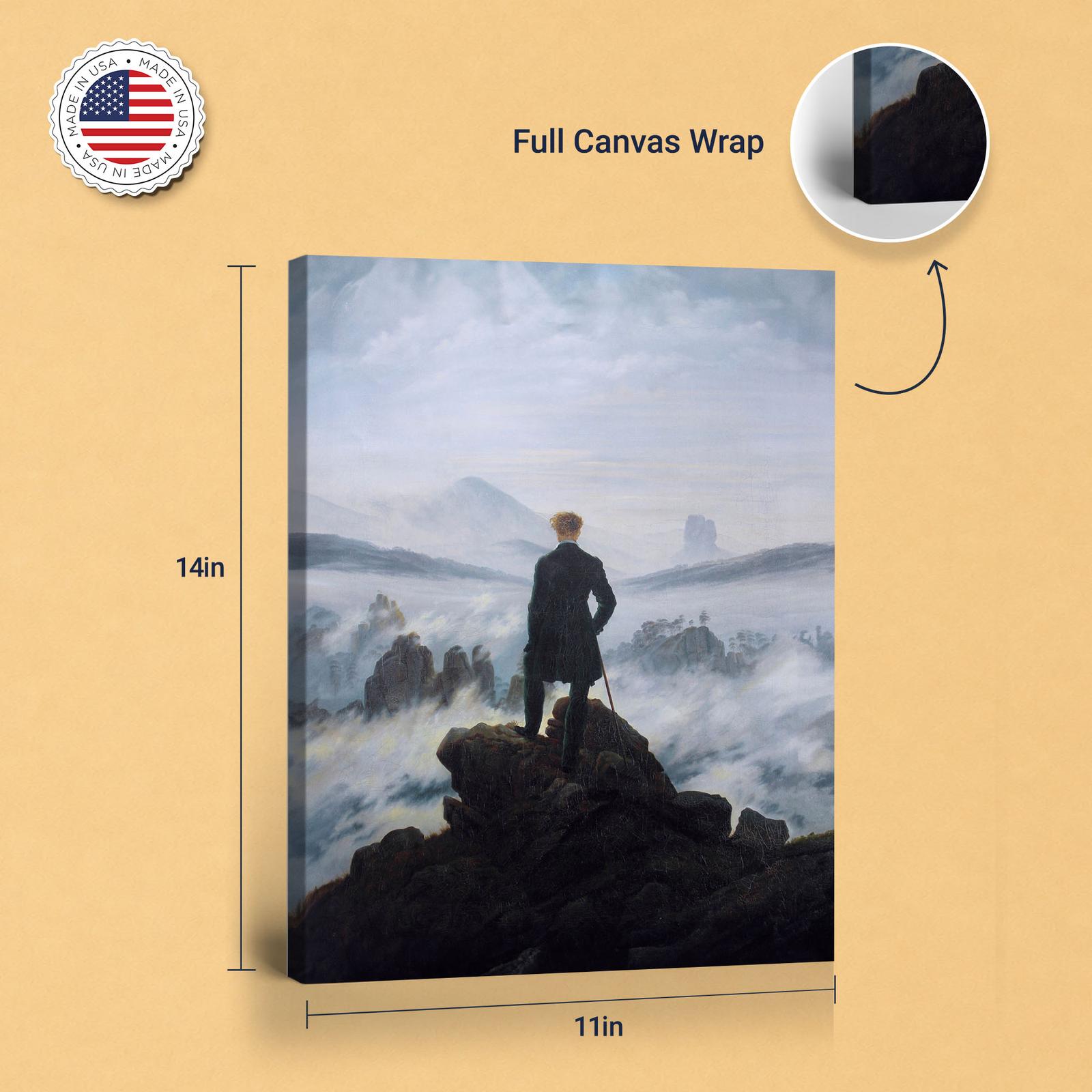 Wanderer Above the Sea of Fog canvas print - gallery wrapped and floating frame styles