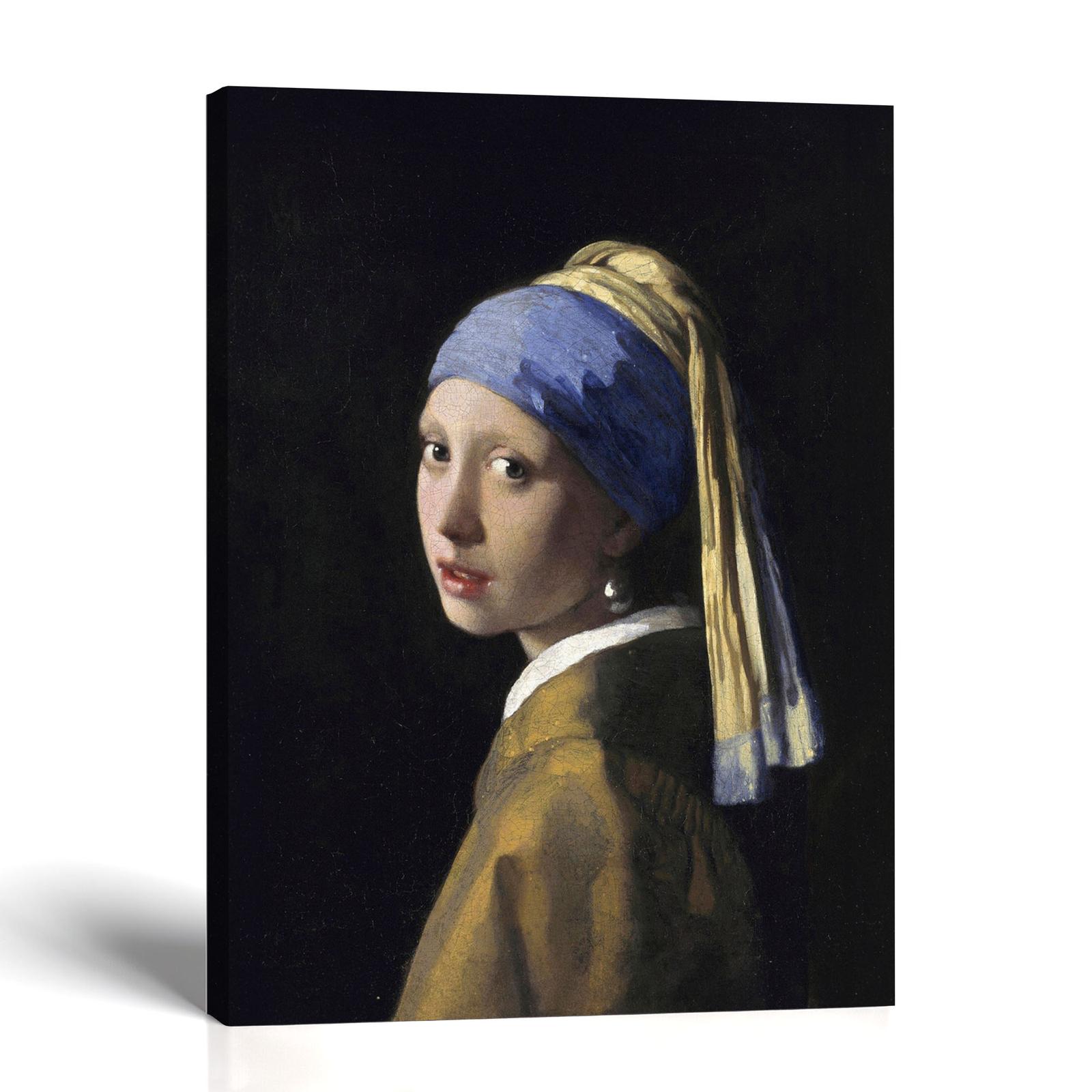 Girl with a Pearl Earring canvas print - Vermeer portrait by Crossroads Home Decor