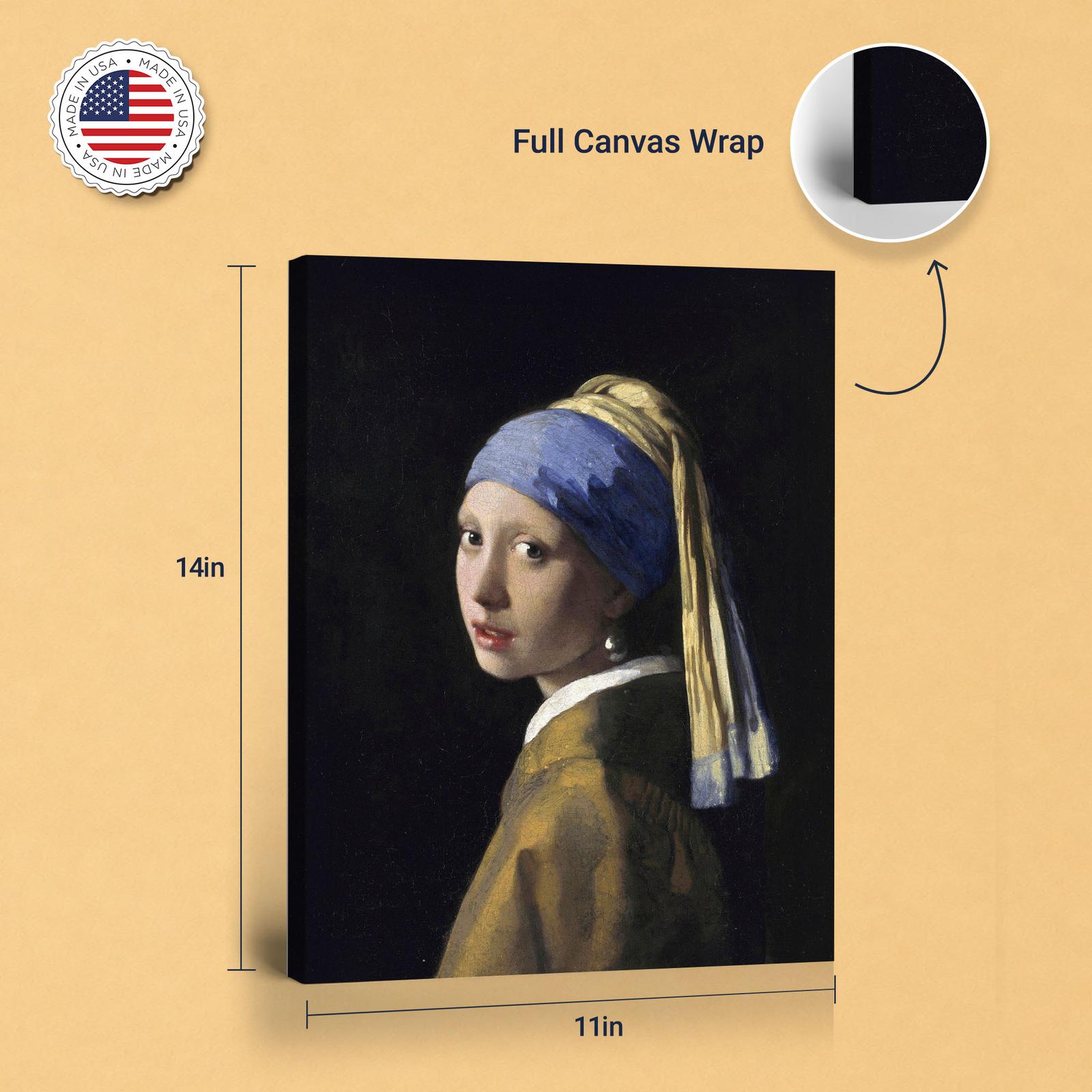 Vermeer canvas print - gallery wrapped and floating frame styles