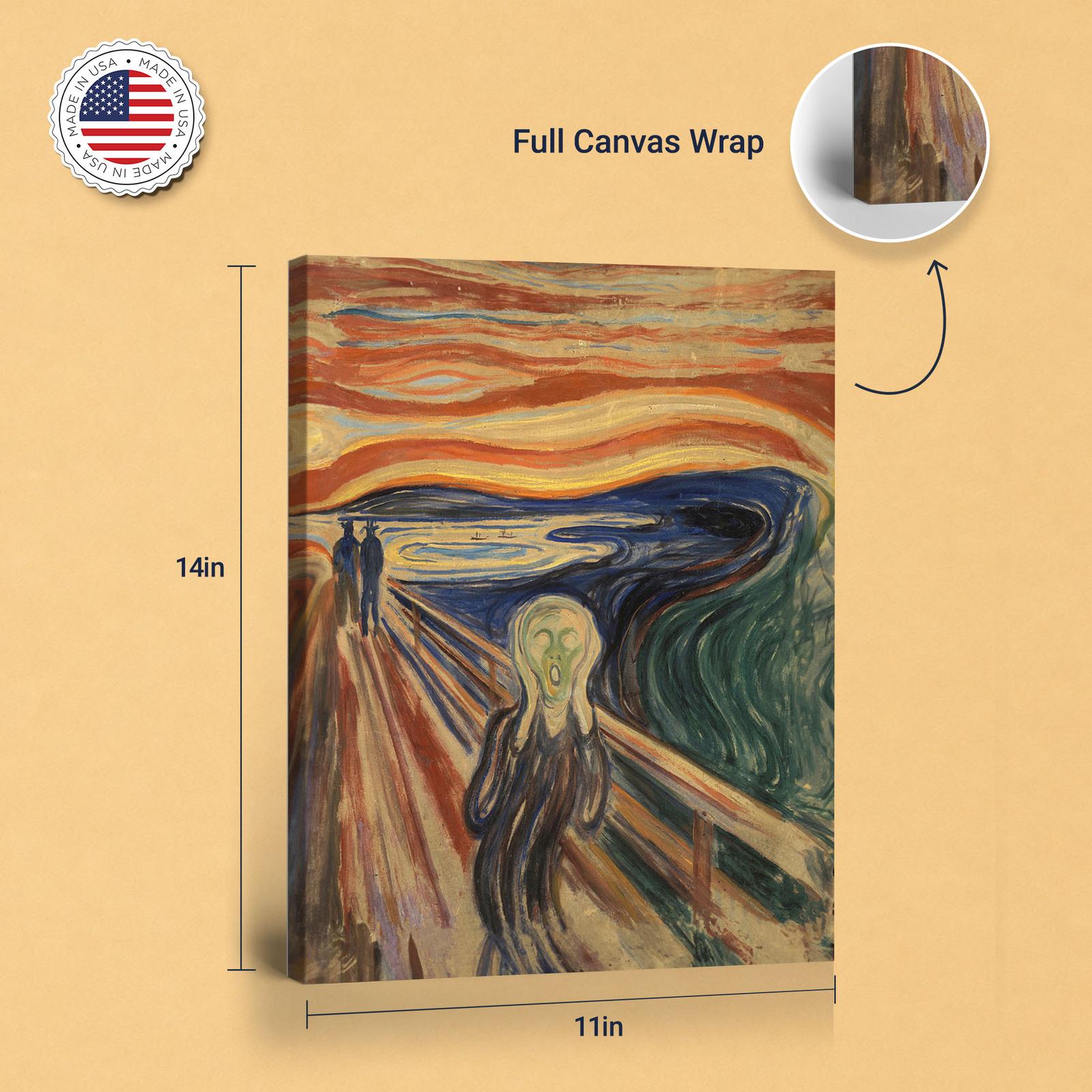 The Scream canvas print - gallery wrapped and floating frame styles