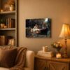 The Lady of Shalott canvas wall art displayed in a study