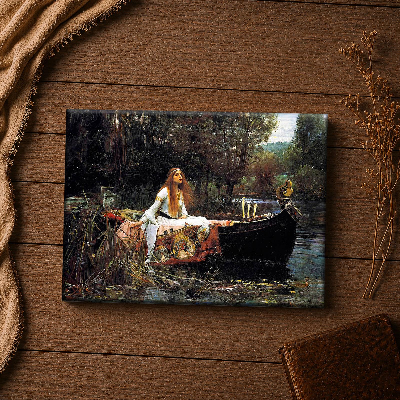 The Lady of Shalott canvas print close-up - Waterhouse boat detail