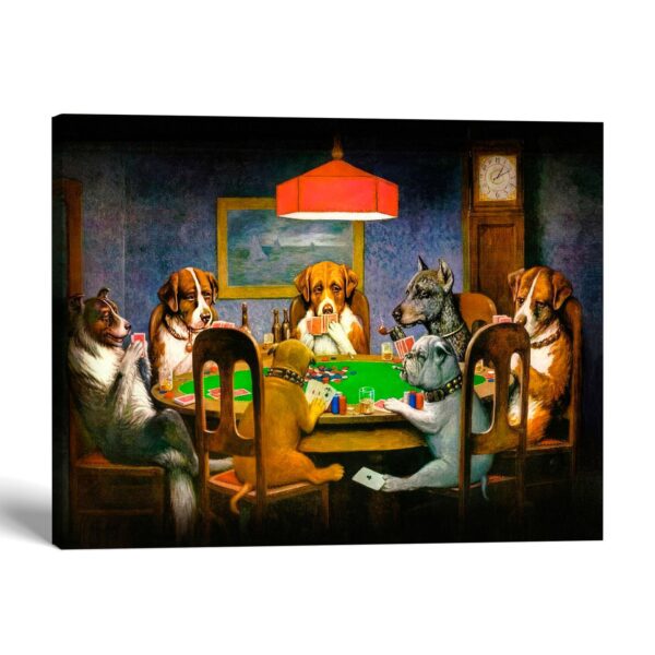 Dogs Playing Poker canvas print - A Friend in Need wall art by Crossroads Home Decor