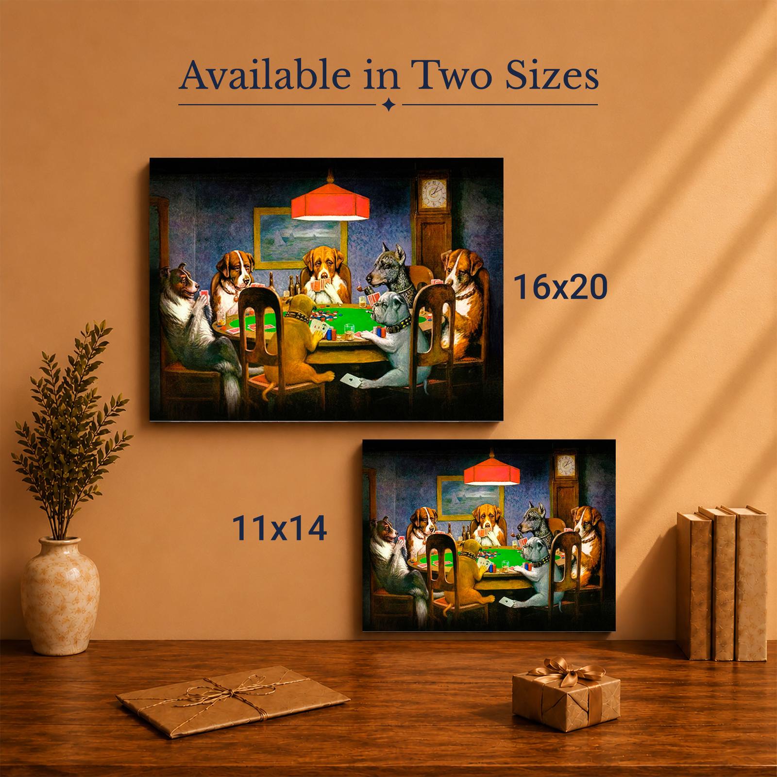 Dogs Playing Poker canvas print - Made in USA family-owned Americana wall art